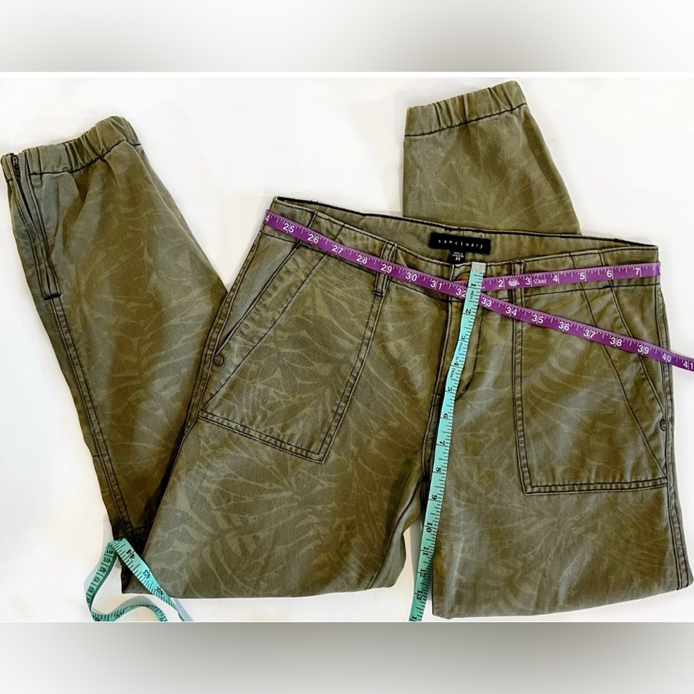 Anthropologie Sanctuary Peace Trooper Camo Cargo Pants Women’s 25 Floral Green - Picture 8 of 12